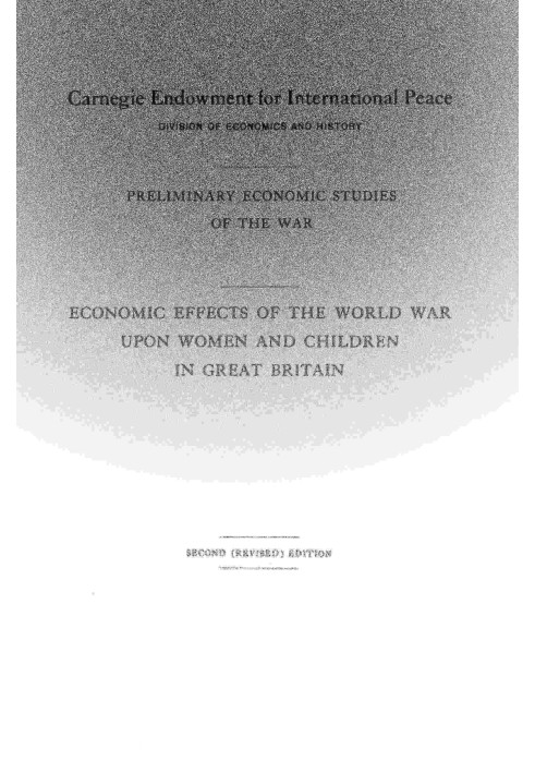 Economic effects of the world war upon women and children in Great Britain