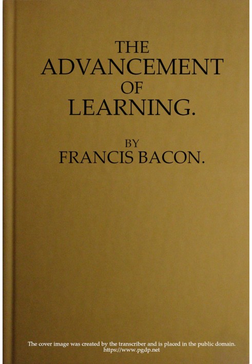 The Advancement of Learning