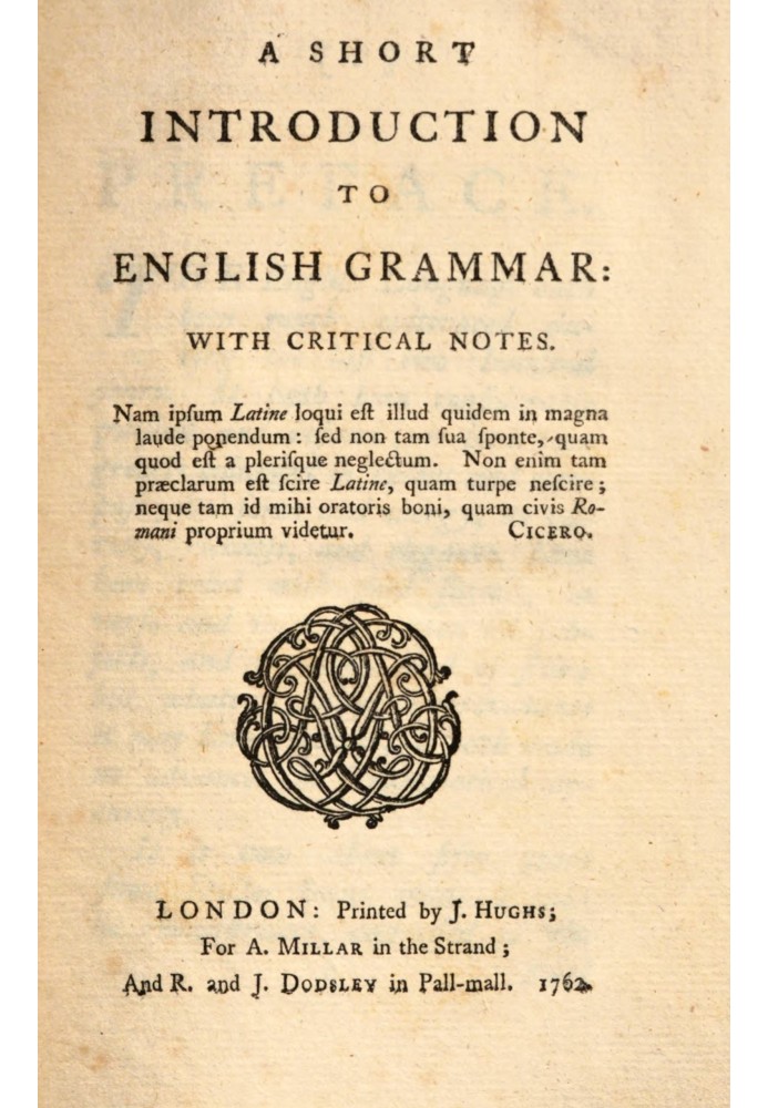 A short introduction to English grammar : $b with critical notes