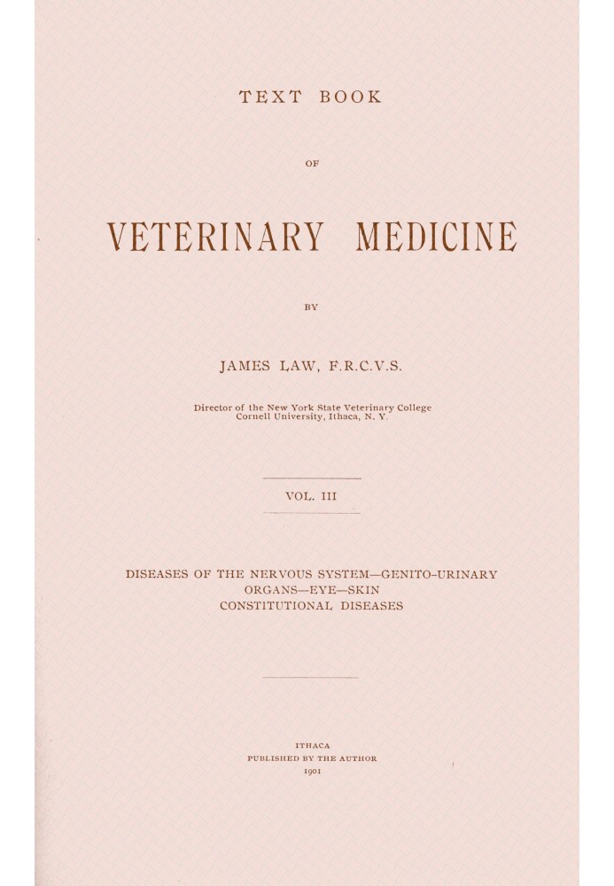 Text book of veterinary medicine, Volume 3 (of 5)