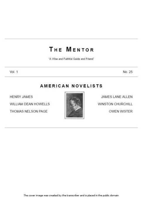 The Mentor: American Novelists, Vol. 1, No. 25