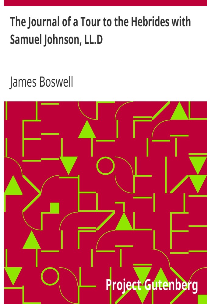 Журнал подорожі на Гебриди з Семюелем Джонсоном, доктором правових наук.