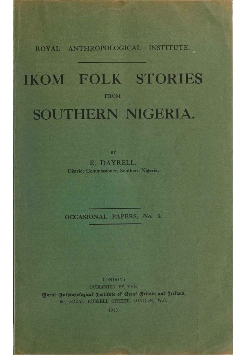 Ikom folk stories from Southern Nigeria