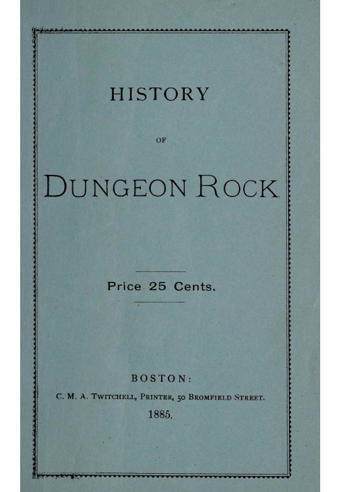 Dungeon Rock; or, the pirate's cave, at Lynn