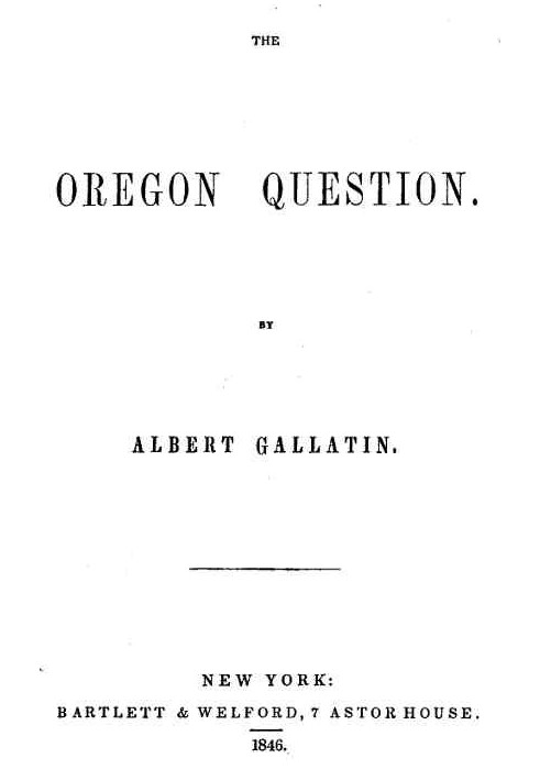 The Oregon Question