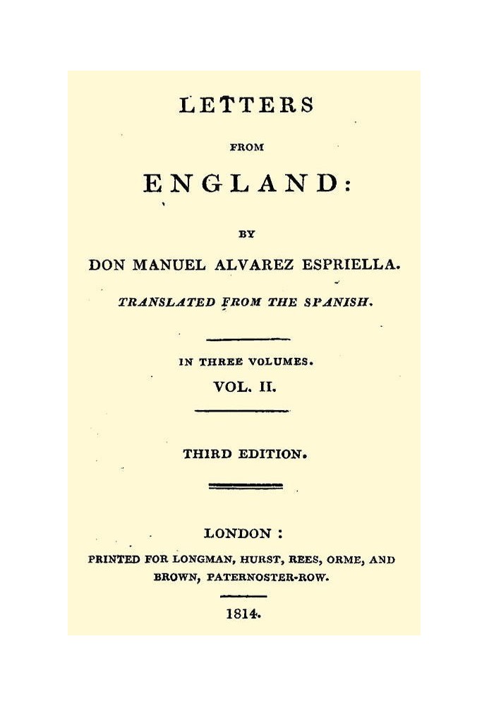 Letters from England, Volume 2 (of 3)