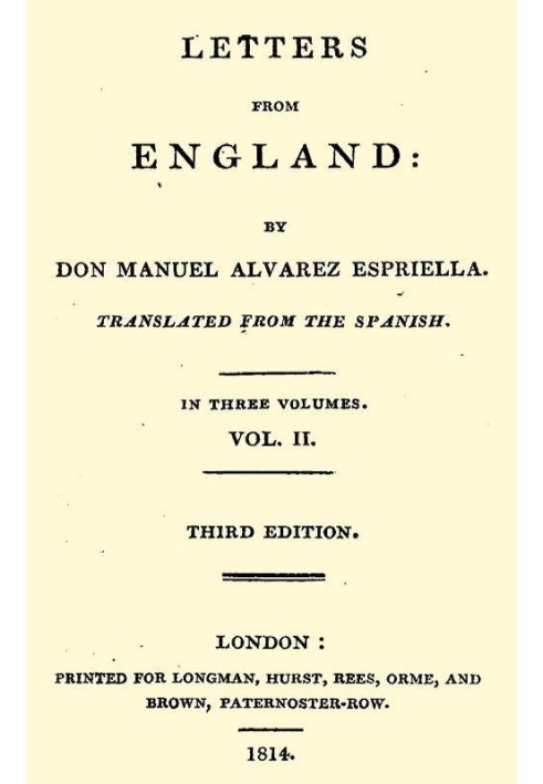 Letters from England, Volume 2 (of 3)