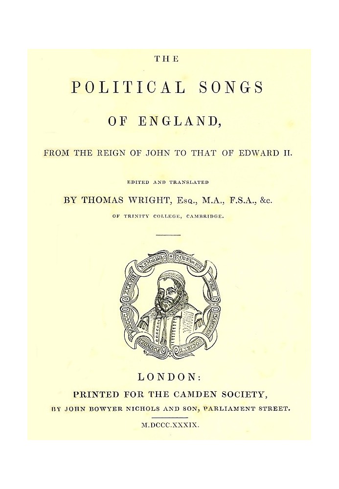 The Political Songs of England: From the Reign of John to That of Edward II