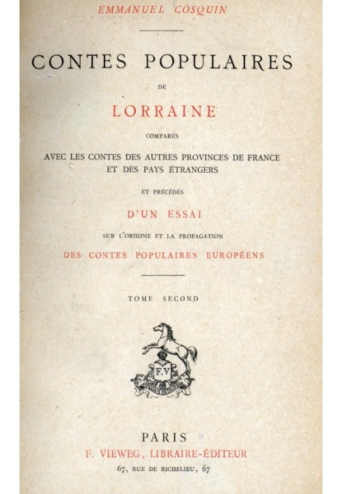 Popular tales from Lorraine, compared with tales from other provinces of France and foreign countries, volume 2 (of 2)