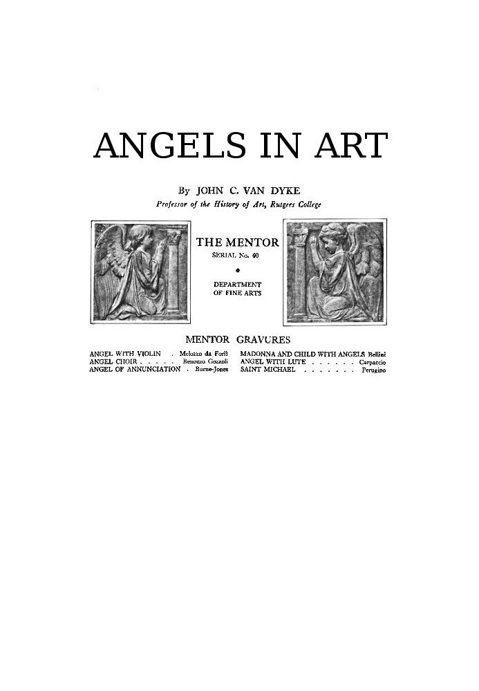 The Mentor: Angels in Art, Vol. 1, Num. 40