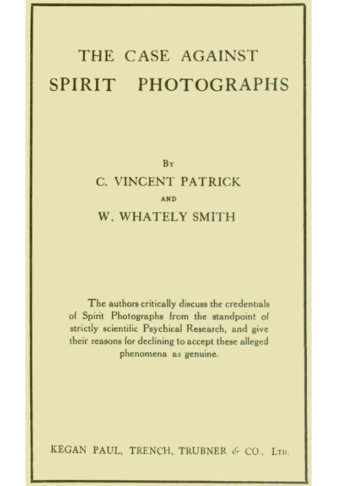 The Case Against Spirit Photographs