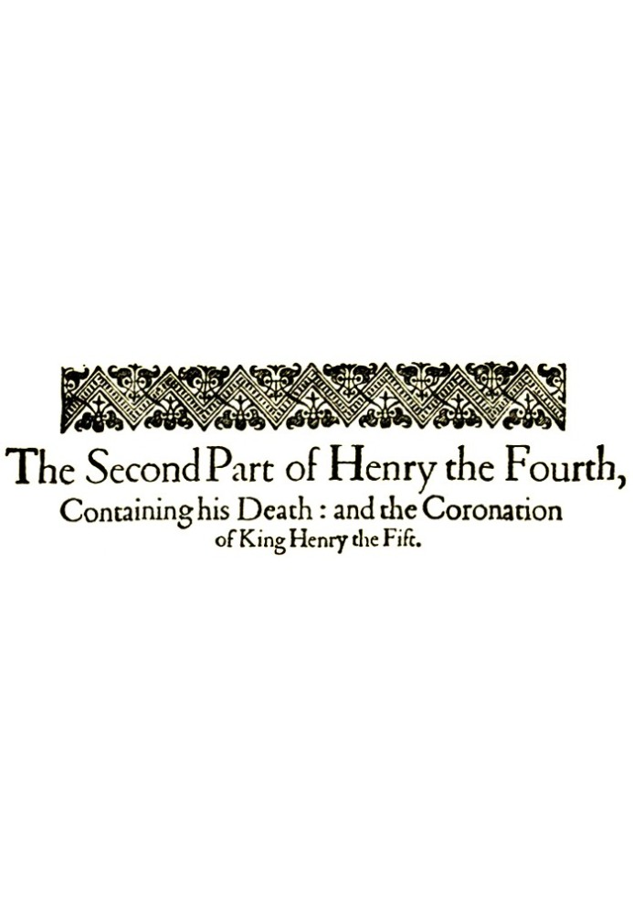 King Henry IV, the Second Part