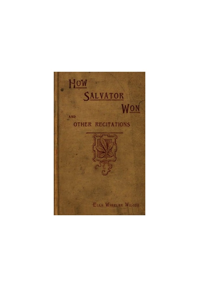 How Salvator Won, and Other Recitations