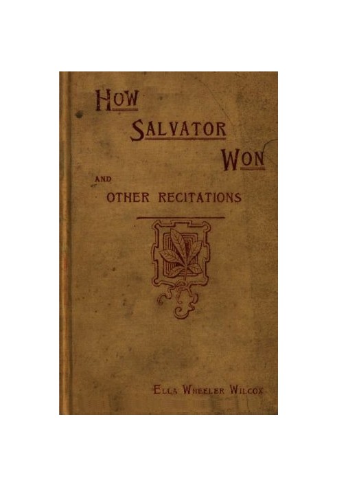 How Salvator Won, and Other Recitations