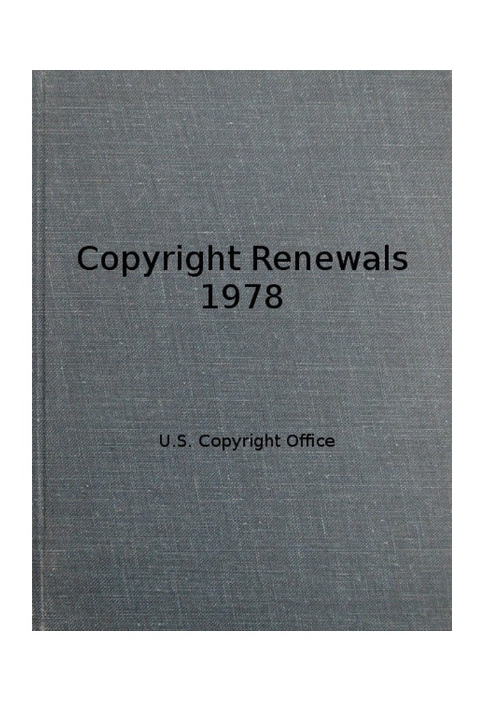 Copyright Renewals 1978