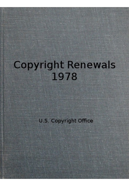 Copyright Renewals 1978