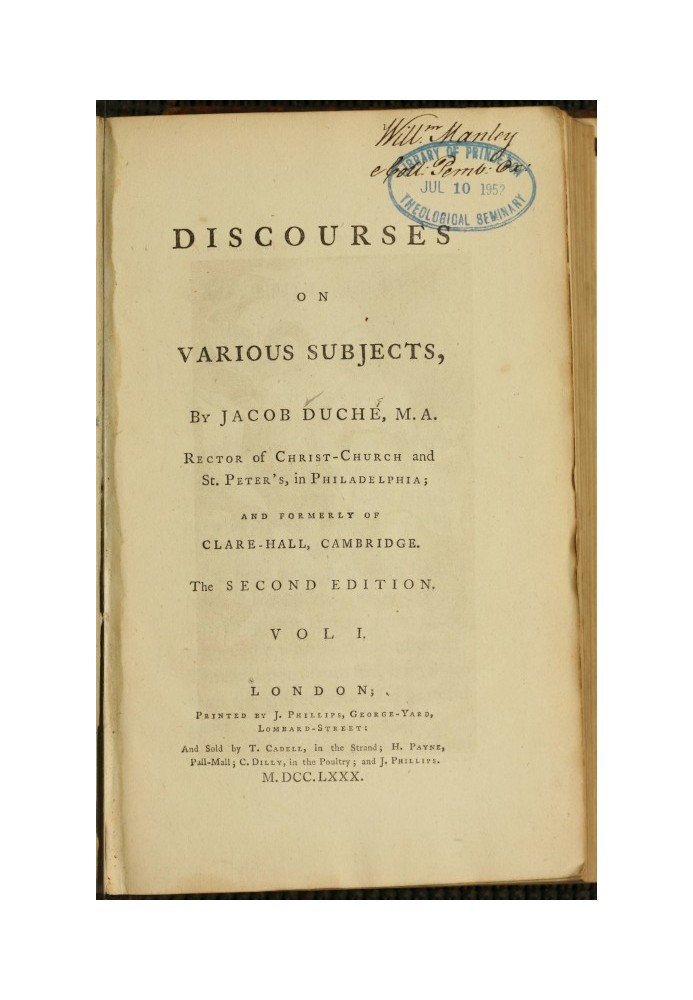 Discourses on Various Subjects, Vol. 1 (з 2)