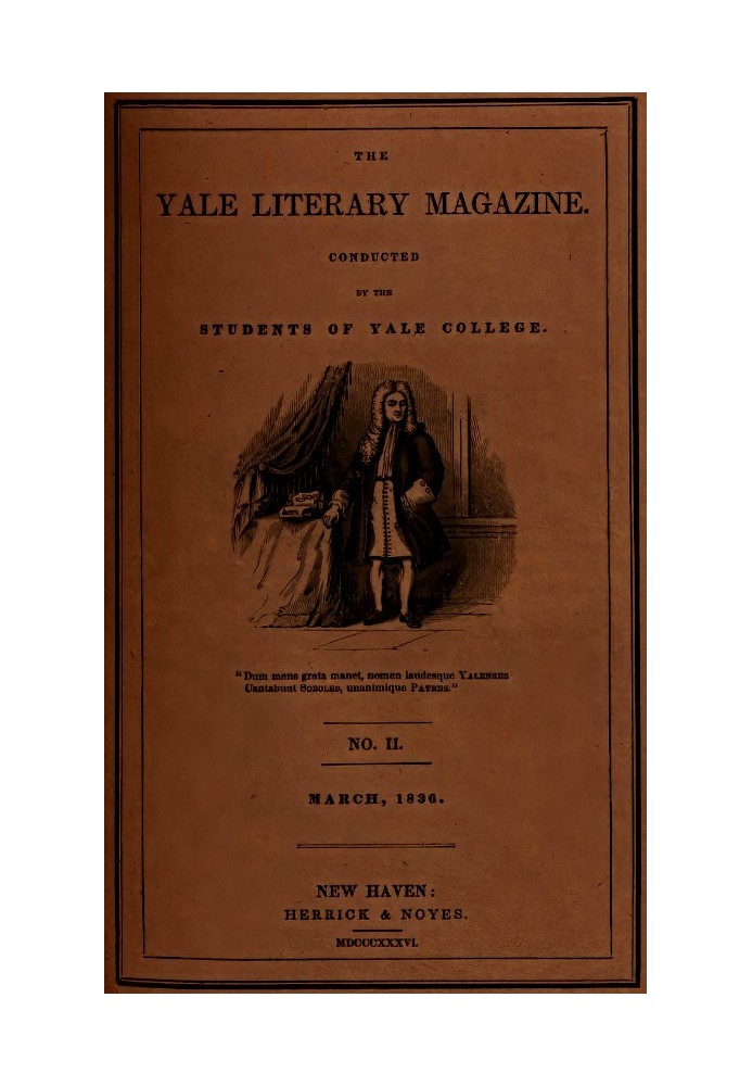 Єльський літературний журнал (том I, № 2, березень 1836 р.)