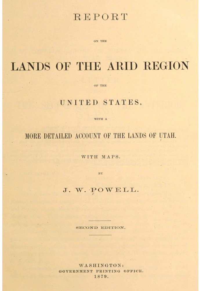 Отчет о землях засушливого региона США с более подробным описанием земель Юты.