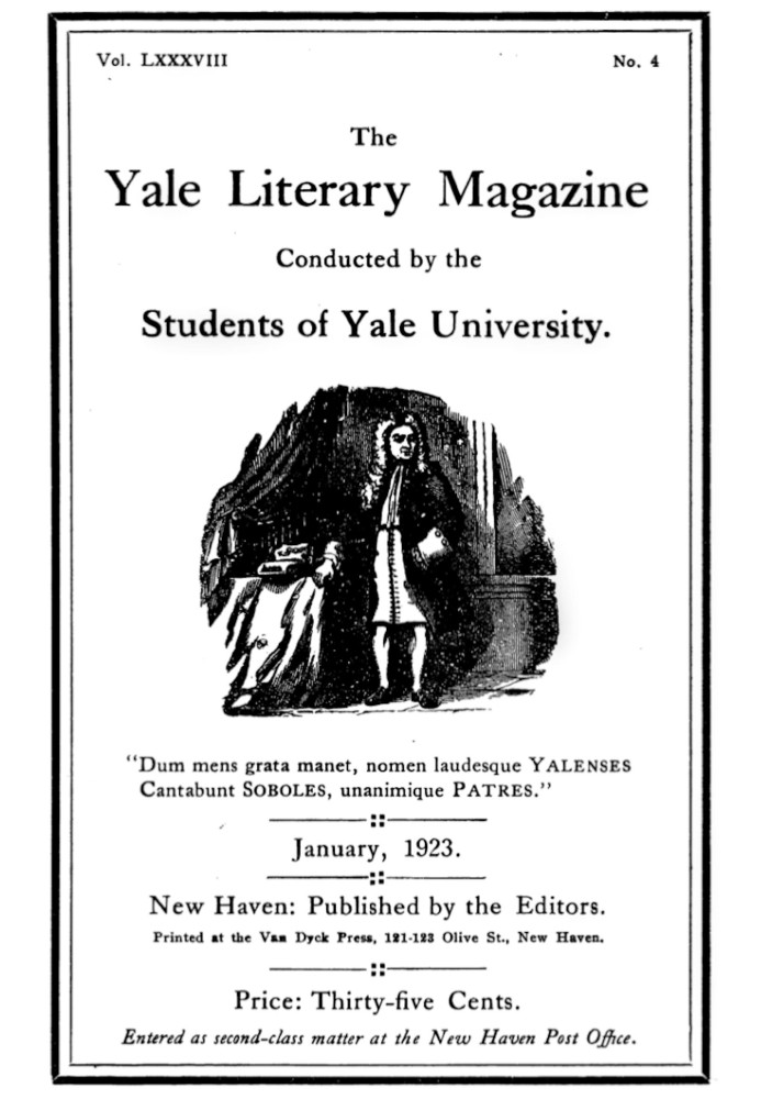 The Yale Literary Magazine (Vol. LXXXVIII, No. 4, January 1923)