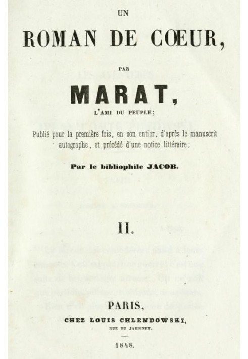 The Adventures of Young Count Potowski, Vol. 2 (of 2) A novel of the heart by Marat, the friend of the people