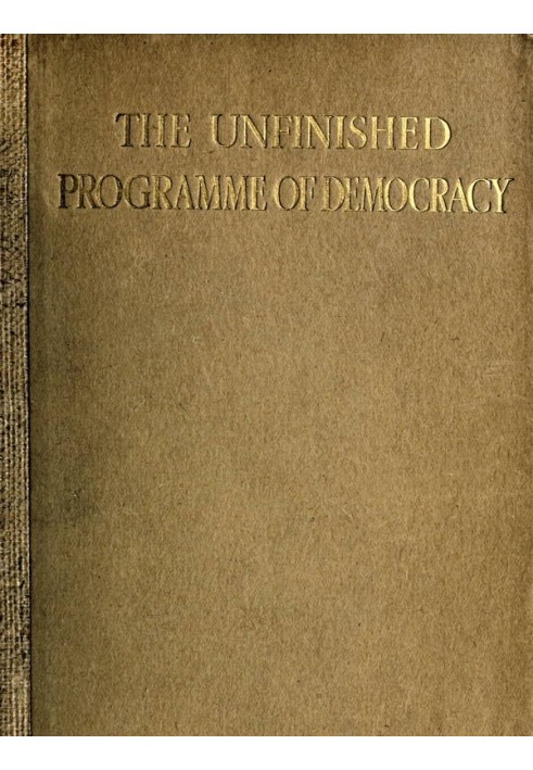 The Unfinished Programme of Democracy