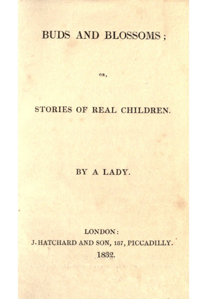 Бутони і квіти; або «Оповідання для справжніх дітей».
