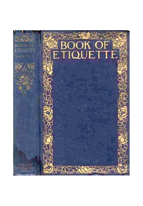 Book of Etiquette, Volume I