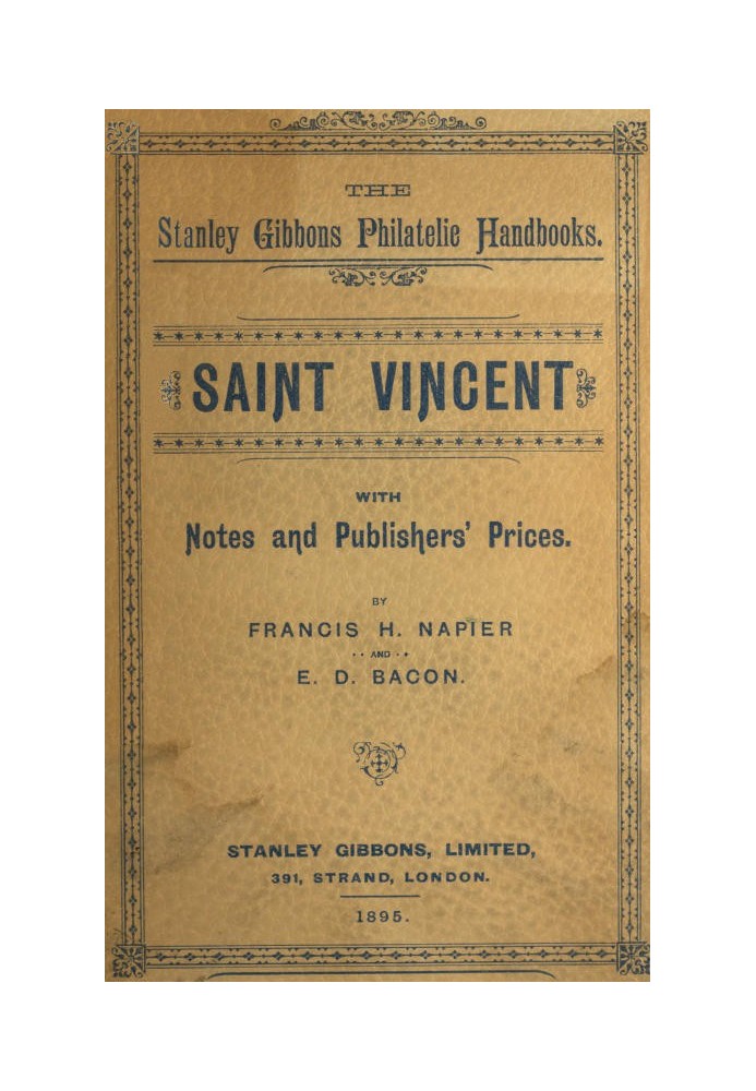 Saint Vincent, with notes and publishers' prices