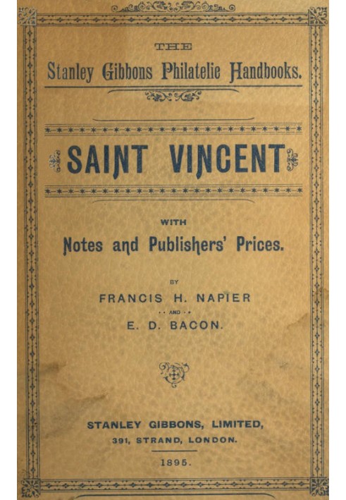 Saint Vincent, with notes and publishers' prices