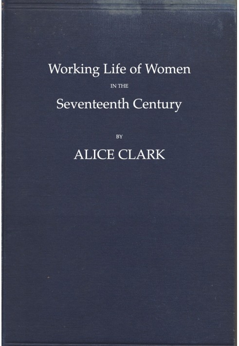 Working Life of Women in the Seventeenth Century