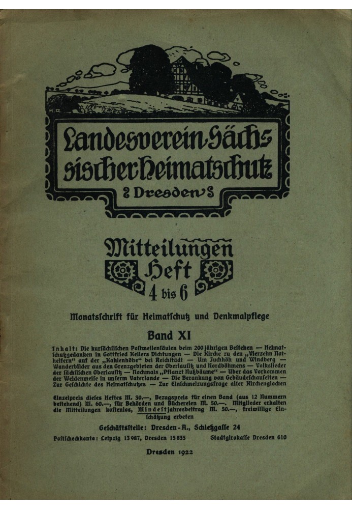 State Association of Saxon Heritage Protection - Announcements Volume XI, Issue 4-6: $b Monthly magazine for heritage protection