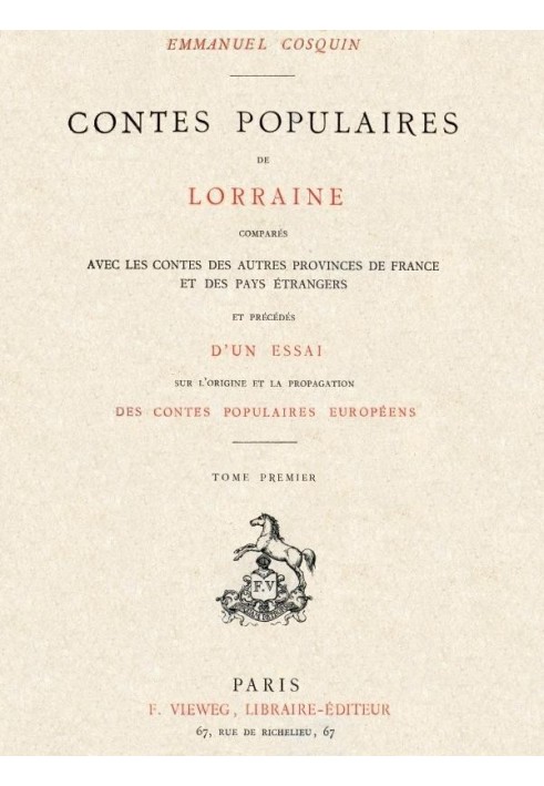 Popular tales from Lorraine, compared with tales from other provinces of France and foreign countries, volume 1 (of 2)