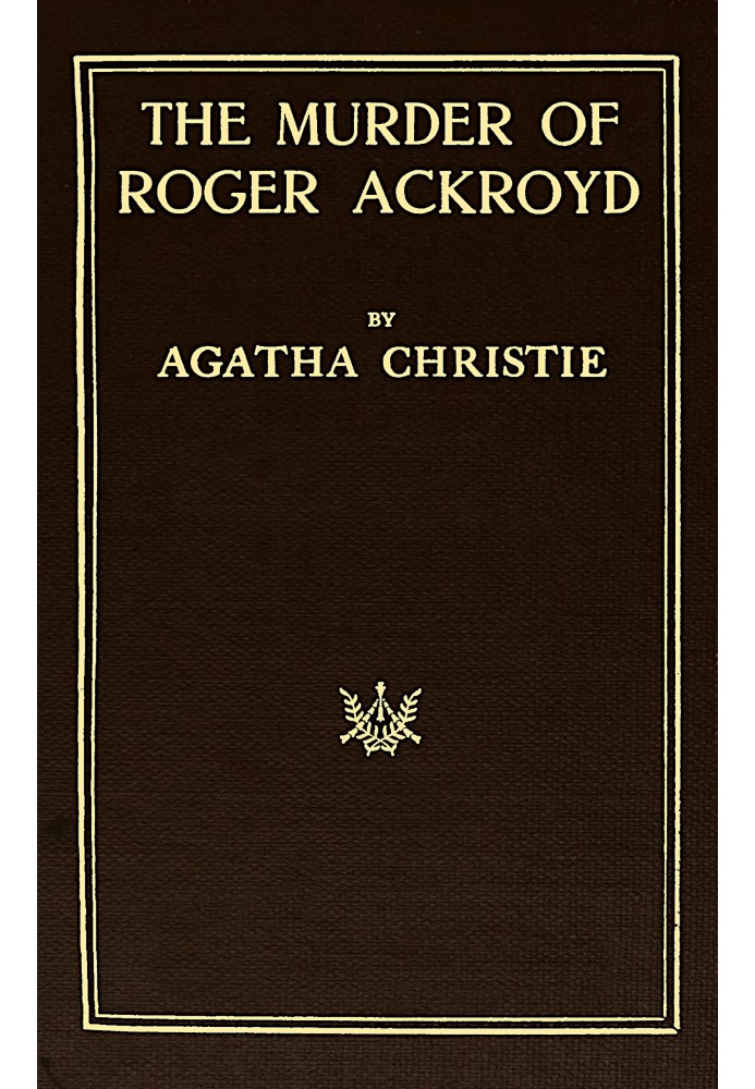 The murder of Roger Ackroyd