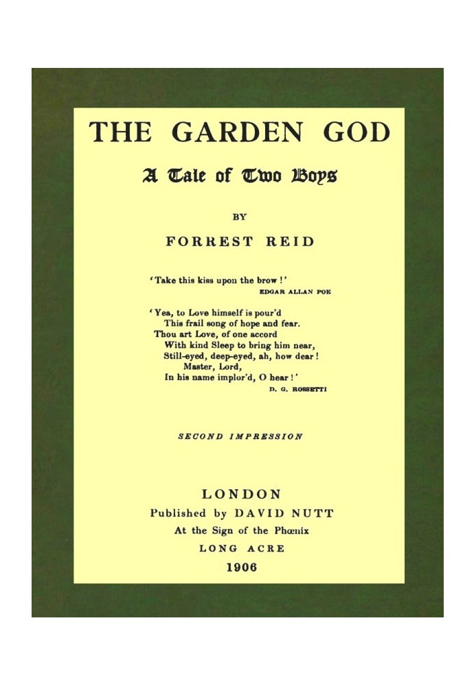 The Garden God: A Tale of Two Boys