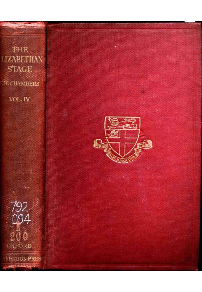 The Elizabethan Stage, Vol. 4