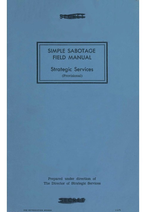 Simple Sabotage Field Manual