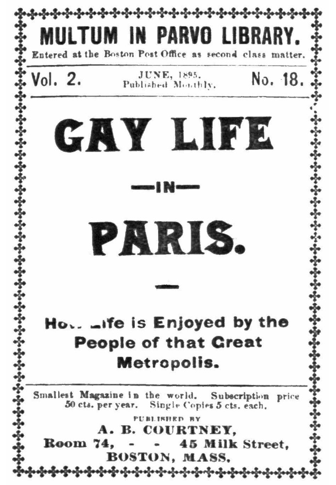 Gay life in Paris: how life is enjoyed by the people of that great metropolis