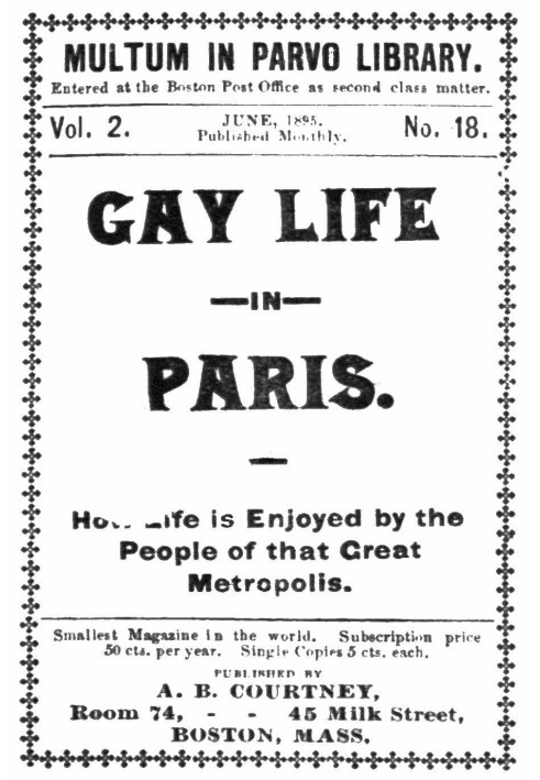 Gay life in Paris: how life is enjoyed by the people of that great metropolis