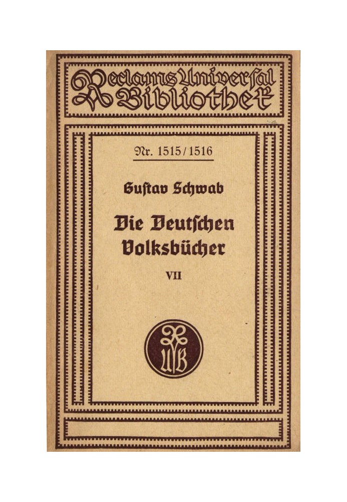 The German Folk Books VII: The Schildbürger - Doctor Faustus