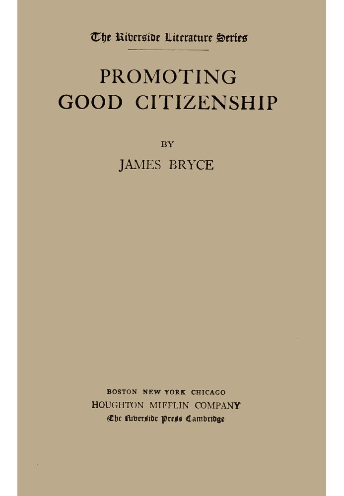 Promoting good citizenship