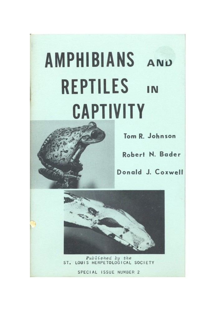 Amphibians and Reptiles in Captivity