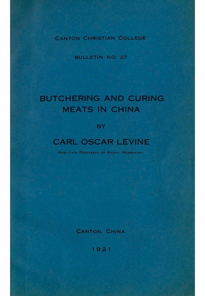 Butchering and curing meats in China