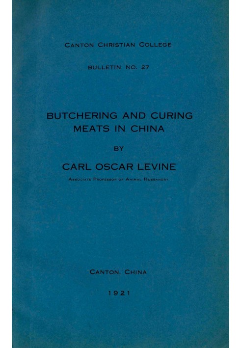 Butchering and curing meats in China