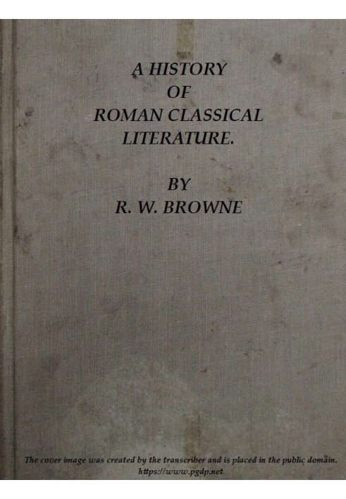 A History of Roman Classical Literature.