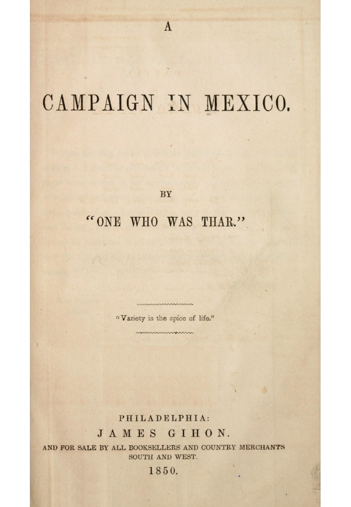 A campaign in Mexico