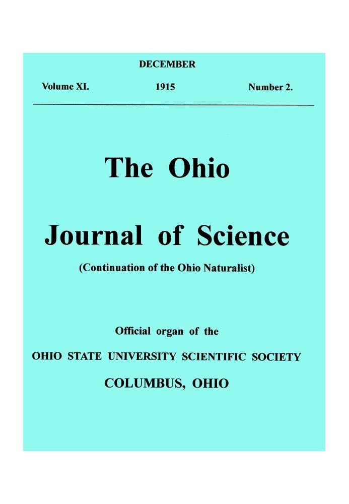 Научный журнал Огайо. Том. XVI., № 2 (декабрь 1915 г.)
