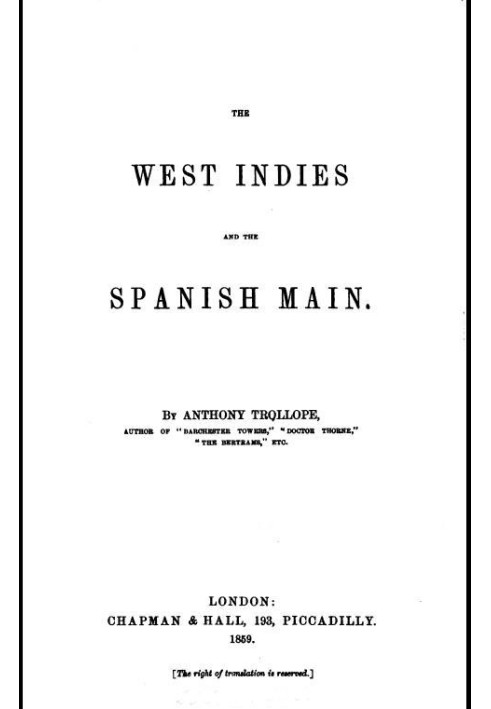 The West Indies and the Spanish Main