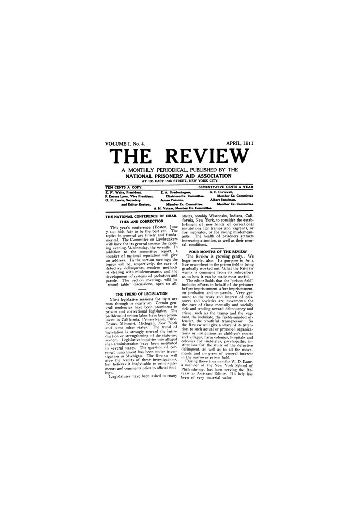 Огляд; том. 1, № 4, квітень 1911 р