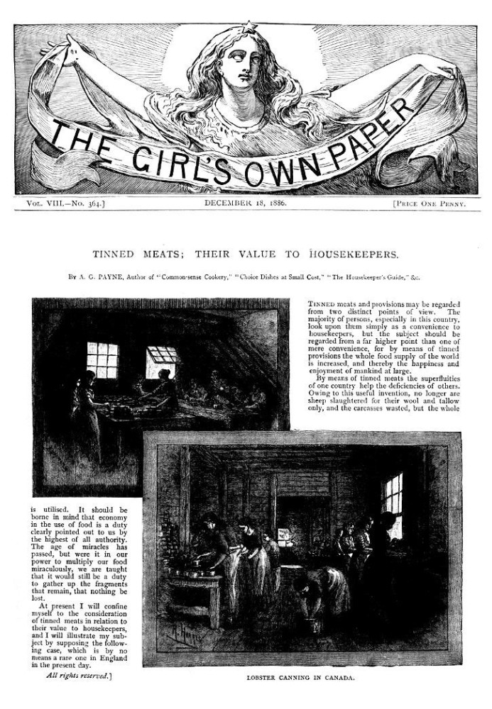 The Girl's Own Paper, Vol. VIII, № 364, 18 грудня 1886 р